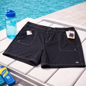 ZeroXposur Hybrid Swim Shorts 2X (20W) NWT UPF 30 Black